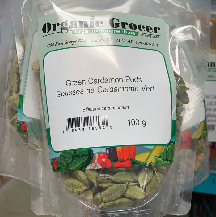 Cardamon seed, green pods 25g
