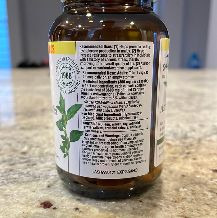 St. Francis Ashwagandha Bonus Bottle - Helps Increase Resisitance to Stress and Anxiety 72vegicaps