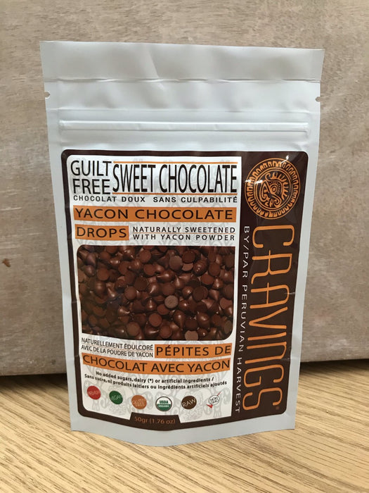 Peruvian Harvest Cravings Guilt Free Sweet Chocolate Drops 50g