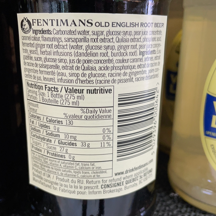 Fentiman's Old English Root Beer 275ml