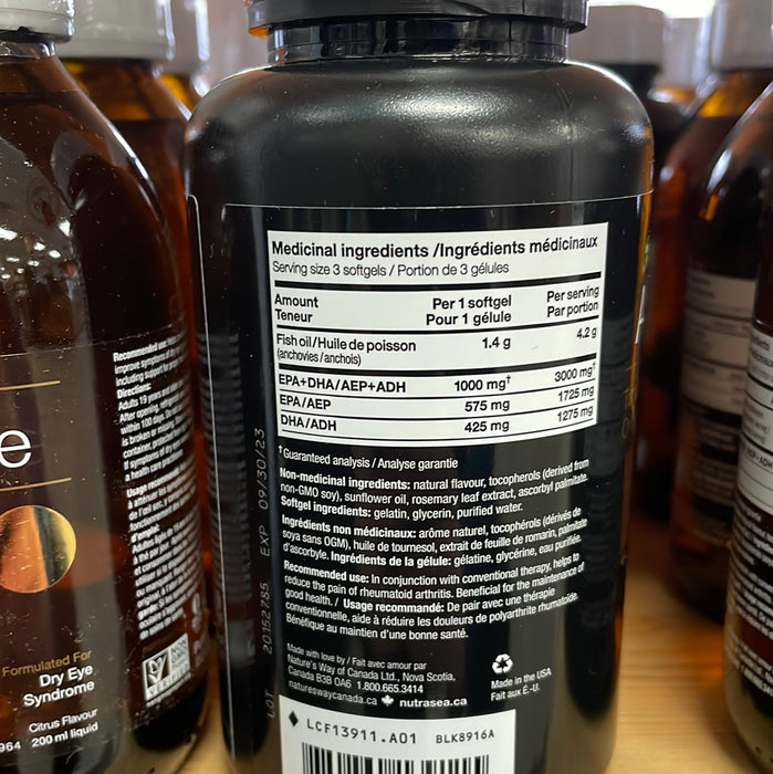 NutraSea Arthritis Targeted Omega-3 Fresh Mint Flavour - Formulated for Rheumatoid Arthritis 75softgels