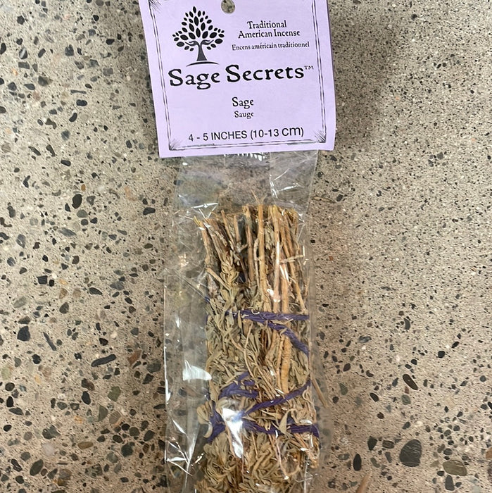 Sage Secrets Sage Smudging Wand - 4"-5"