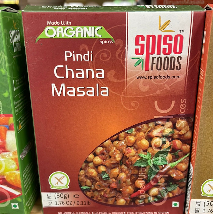 Spiso Foods Pindi Chana Masala Organic - Spice Blend 50g