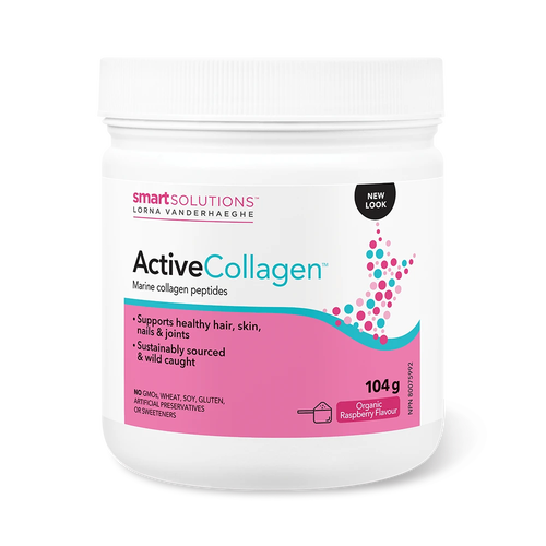 Smart Solutions Active Collagen Marine Collagen Peptides Organic Raspbery 104g