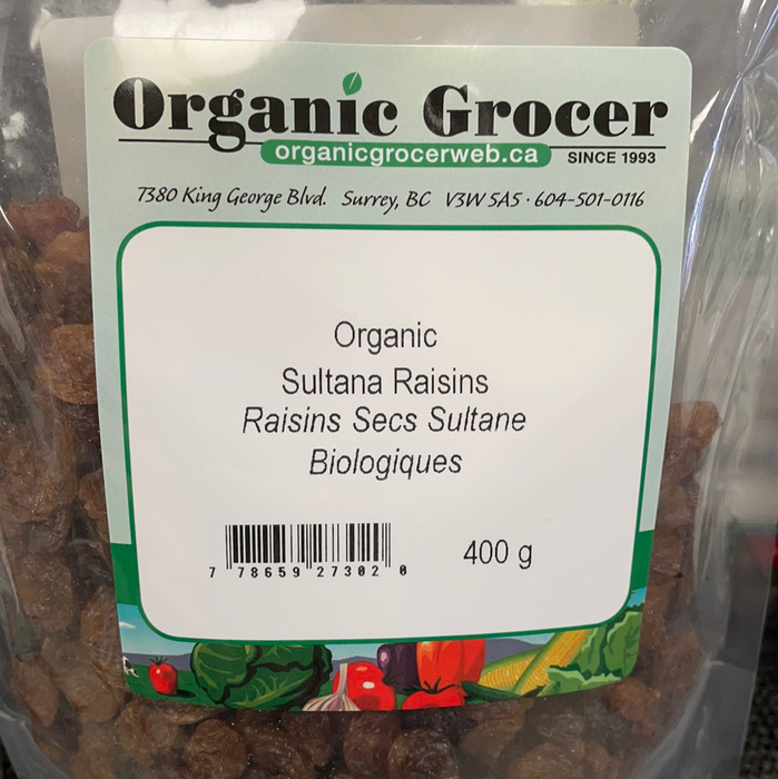 Organic Grocer Organic Sultana Raisins 400g