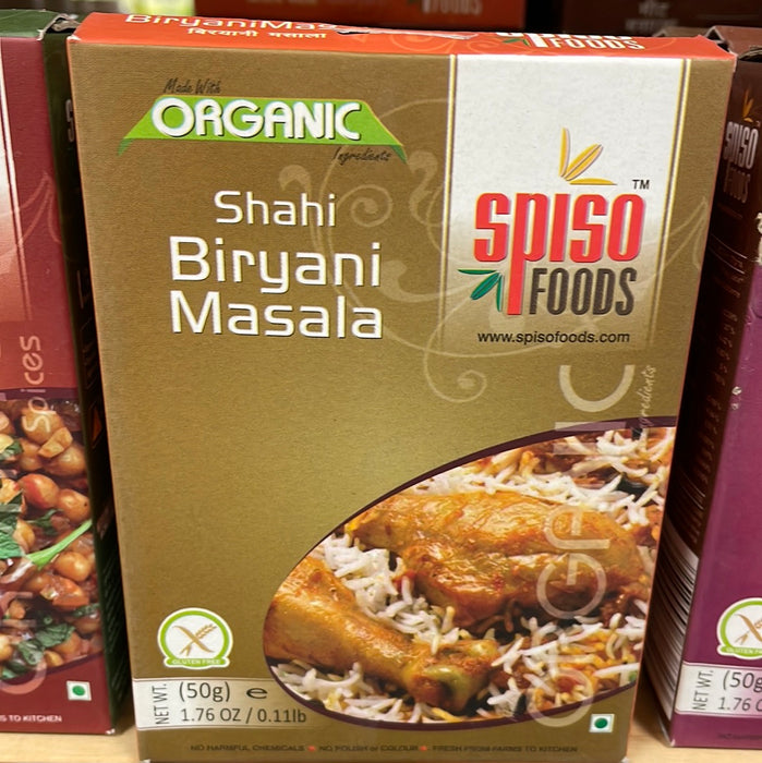 Spiso Foods Shahi Biryani Masala Organic - Spice Blend 50g