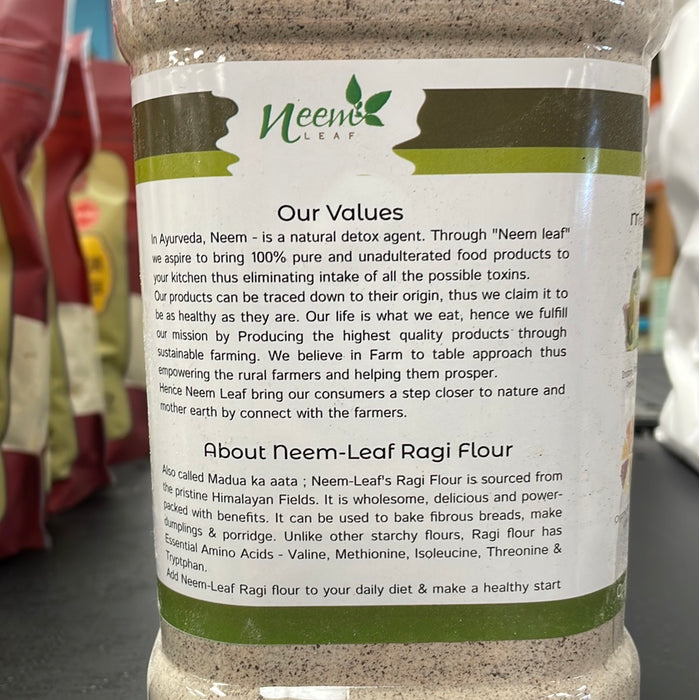 Neem Leaf Himalayan Ragi Atta Finger Millet Flour - Source of Essential Amino Acids 1.35kg
