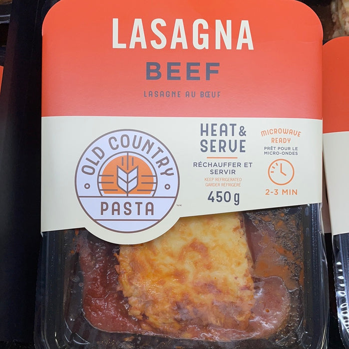 Old Country Pasta Beef Lasagna - Heat & Serve 450g