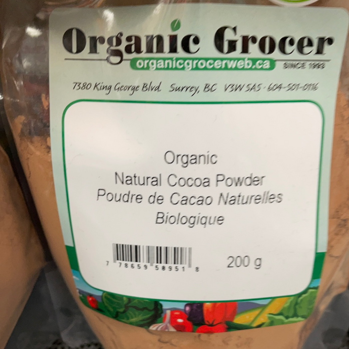 Organic Grocer Organic Natural Cacao Powder 200g