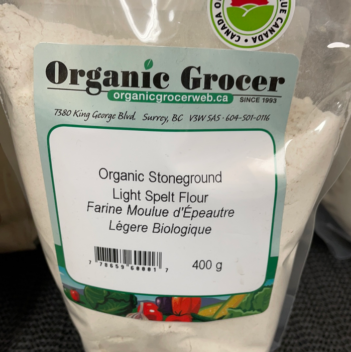 Organic Grocer Organic Stoneground Light Spelt Flour 400g