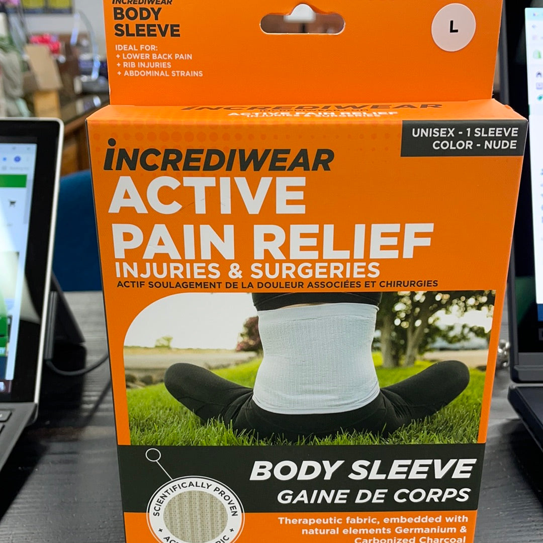 Incrediwear Active Pain Relief Body Sleeve Unisex (Nude) Large — Aura