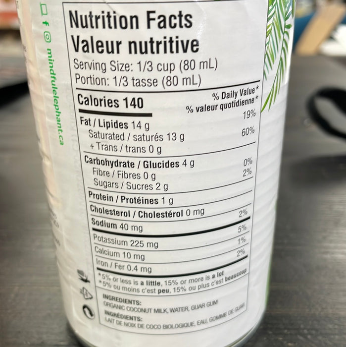 Mindful Elephant Coconut Milk Organic 400ml