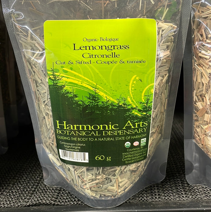 Harmonic Art's Lemongrass , Cut & Sifted Organic  60g