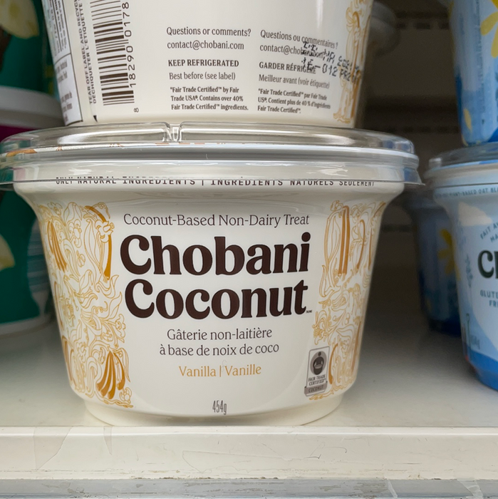 Chobani Coconut Yogurt Vanilla 454G