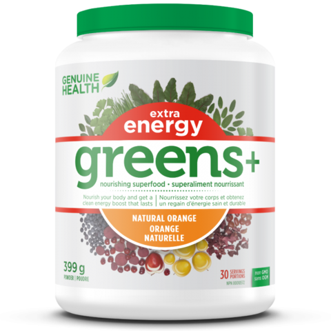 Genuine Health Extra Energy Greens+ (Natural Orange) 399g