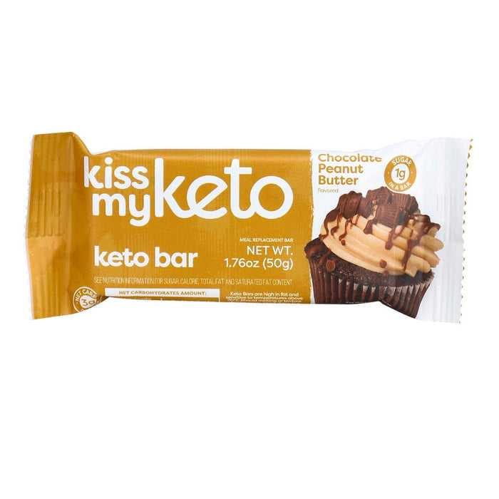 Kiss My Keto Chocolate Peanut Butter Bar 50g