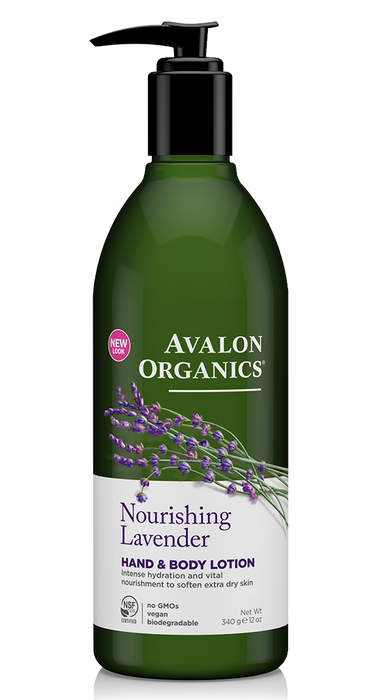 Avalon Organics Nourishing Lavender Hand & Body Lotion 355ml