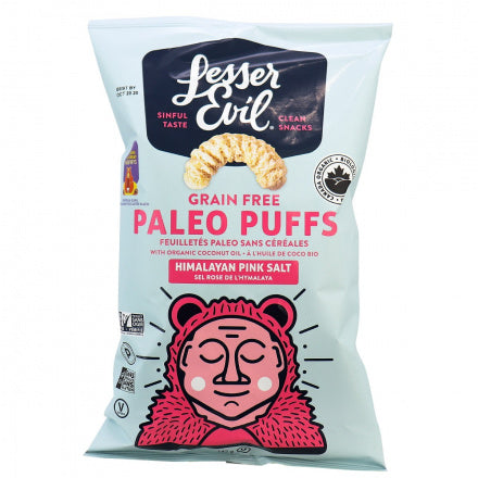 Lesser Evil Vegan Grain Free Paleo Puffs - Himalayan Pink Salt 142g