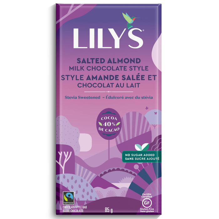 Lily's Fair Trade Chocolate Bars - Salted Almond Milk 85g