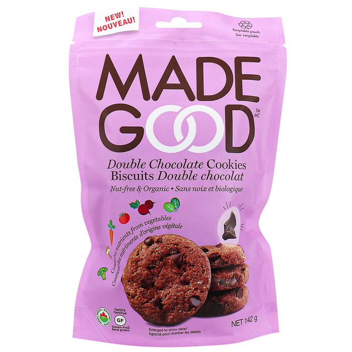 Made Good Double Chocolate Cookies Organic - Nut Free, Gluten Free, Vegan 142g