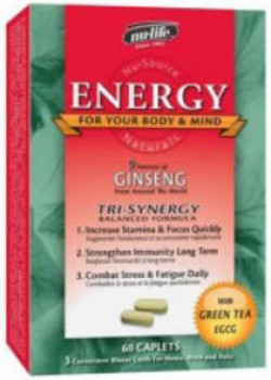 NU Life - Energy Ginseng (with Green Tea) 60caplets