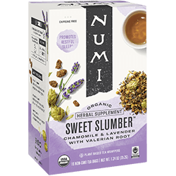 Numi Organic Herbal Sweet Slumber Chamomile & Lavender Tea with Valerian Root 32g