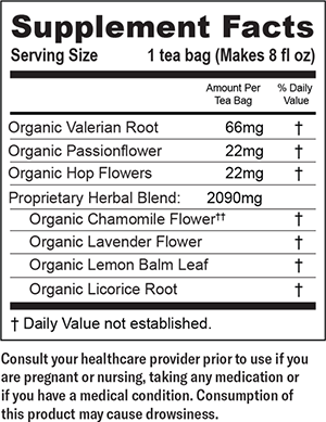 Numi Organic Herbal Sweet Slumber Chamomile & Lavender Tea with Valerian Root 32g