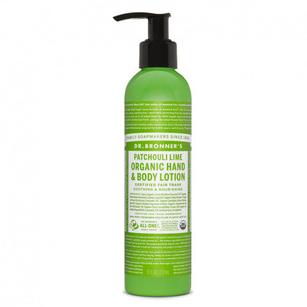 Dr. Bronner's Hand & Body Lotion Patchouli Lime Organic 237 ml