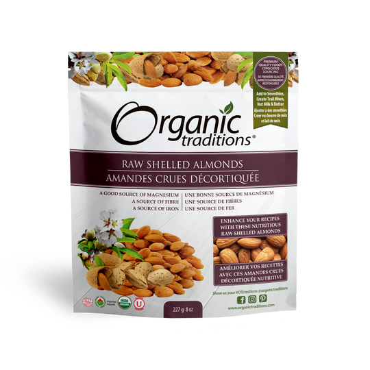 Organic Traditions Raw Shelled Almonds  227g