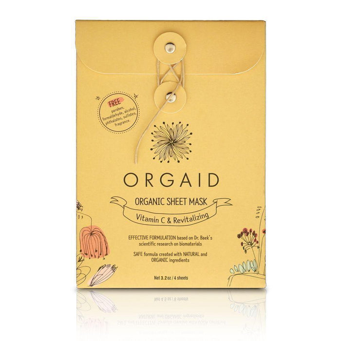 Orgaid Organic Sheet Mask Vitamiin C Revitalizing 24ml