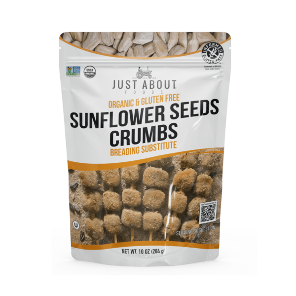 Just About Foods Sunflower Seeds Crumbs Organic - Gluten Free, Non-GMO. 284g