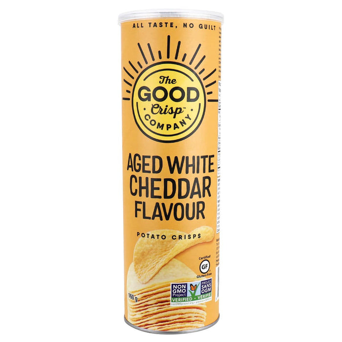 The Good Crisp Aged White Cheddar Flavour Potato Crisps - Gluten Free, Non-GMO 160g