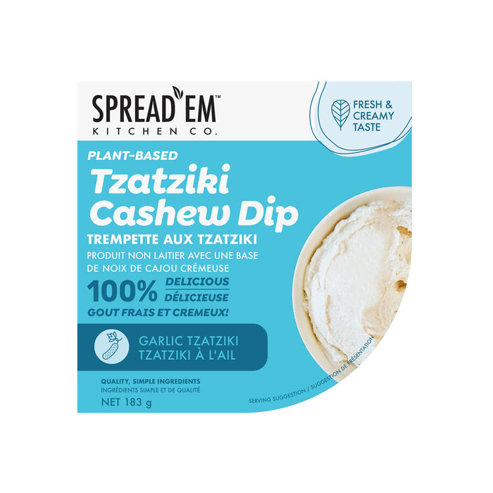 Spread'em Kitchen Garlic Tzatziki Dip - Plant Based  183g