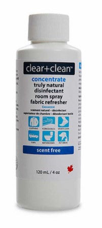 Clear+Clean� - 3-In-1 Disinfectant, Fabric Refresher & Air Freshener Concentrate Refills - Unscented 120ml